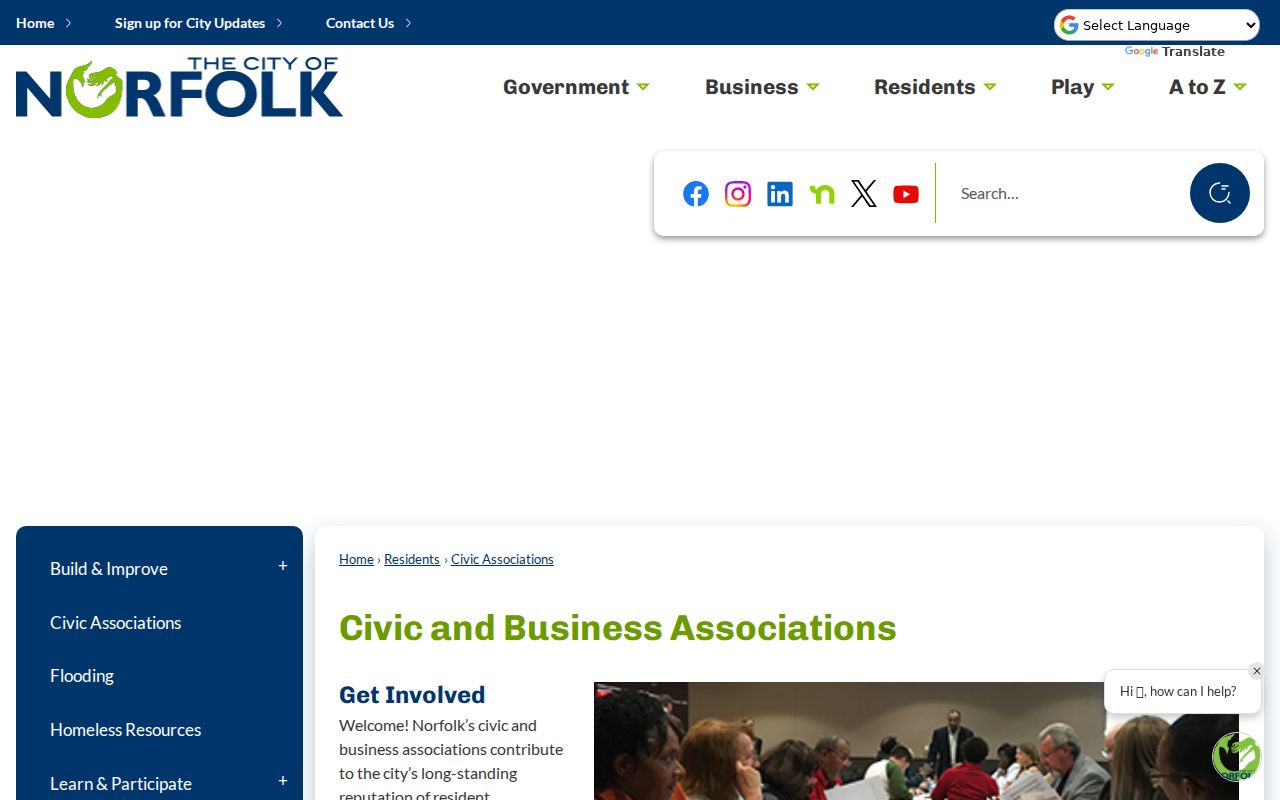 Norfolk neighbors lookup using the City of Norfolk civic associations directory